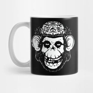 Monkey Brains INK skull on colors Mug